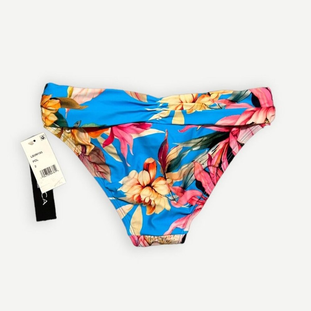 NWT La Blanca Women's Bikini Hipster Bottom 2 NEW Swim Floral Hawaiian Printed